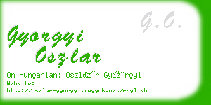 gyorgyi oszlar business card